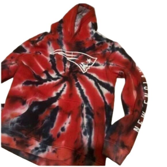 Patriots Blue/Red Hooded Sweatshirt - Picture 1 of 8